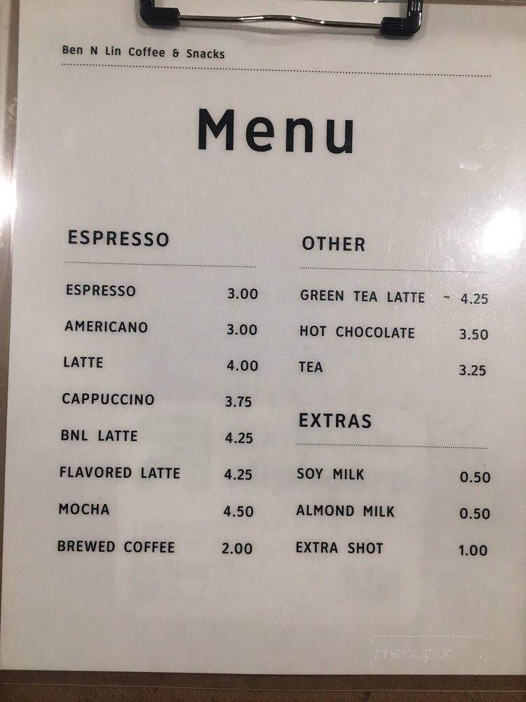 Ben N Lin - Los Angeles, CA menu_pic