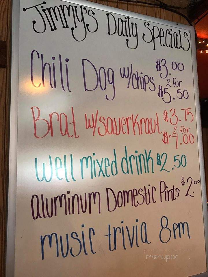 Jimmy's Pub - Montague, MI menu_pic
