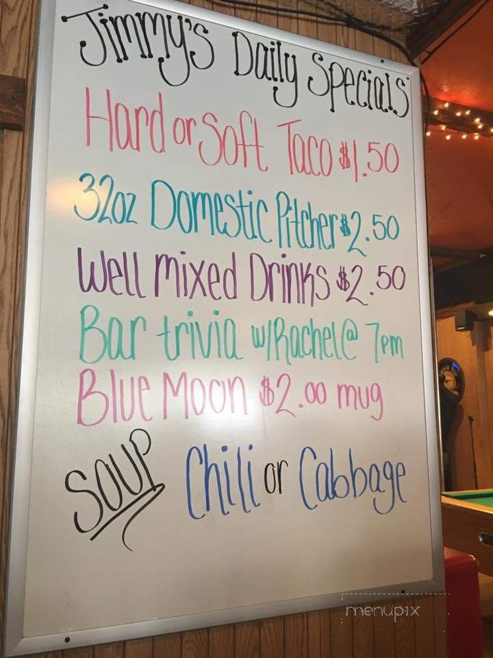 Jimmy's Pub - Montague, MI menu_pic