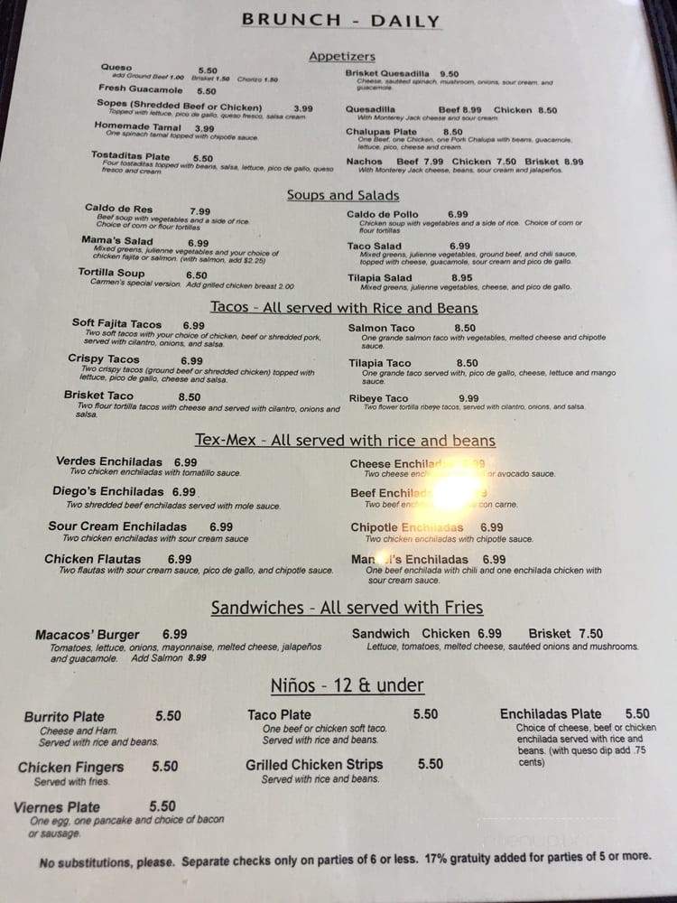 Casa Mama - Dallas, TX menu_pic