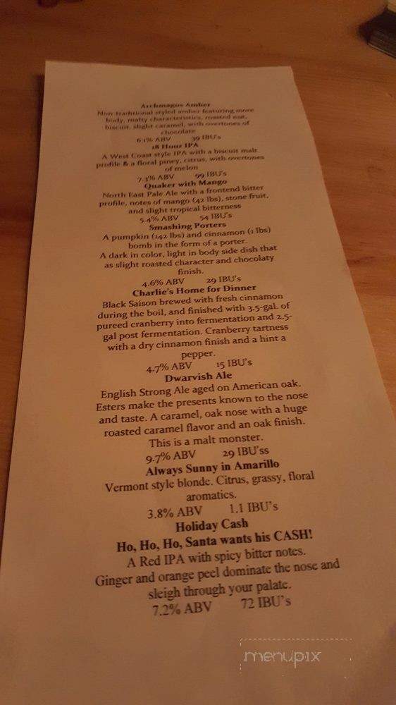 Crooked Tooth Brewing - Tucson, AZ menu_pic
