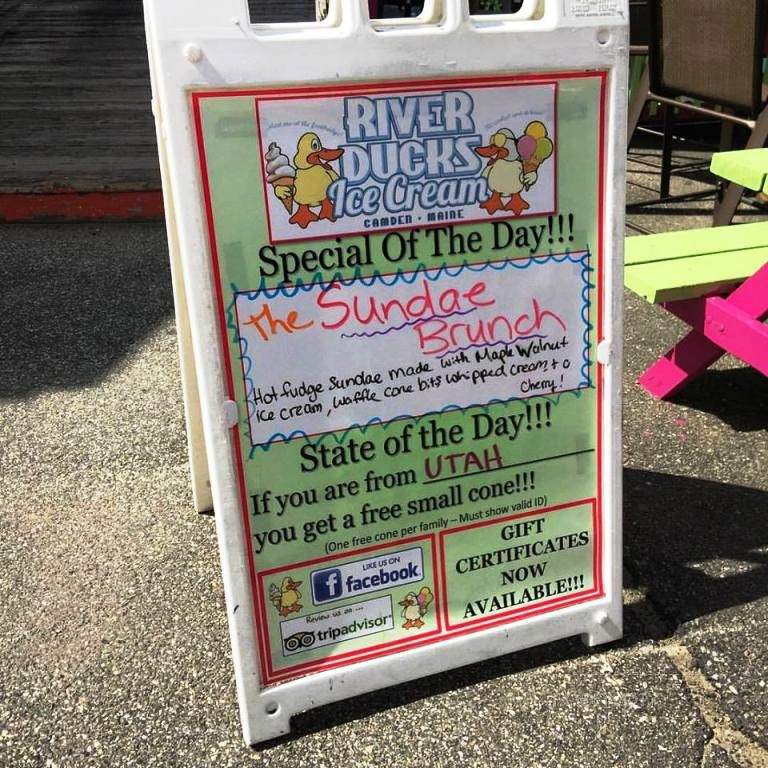 River Ducks Ice Cream - Camden, ME menu_pic