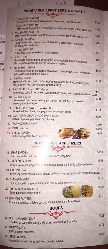 Bombay cuisine & Indian Sweets - Roseville, CA menu_pic