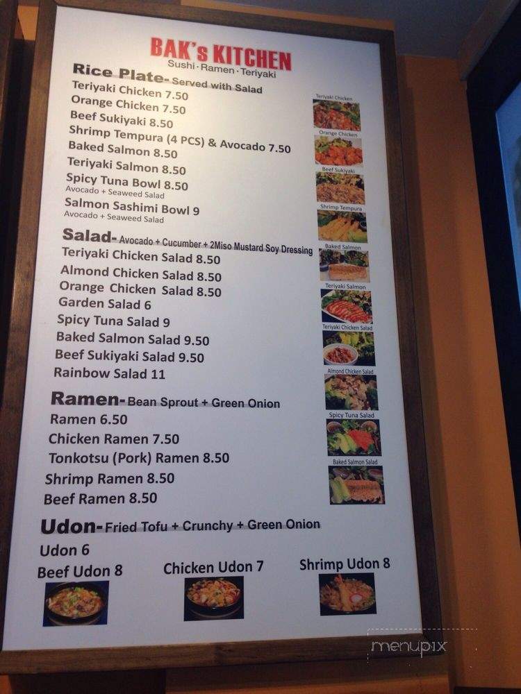 Bak's Kitchen - Los Angeles, CA menu_pic