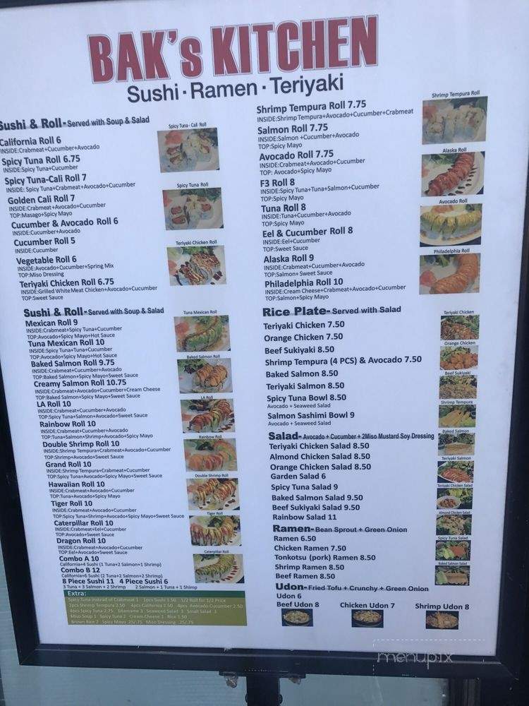 Bak's Kitchen - Los Angeles, CA menu_pic
