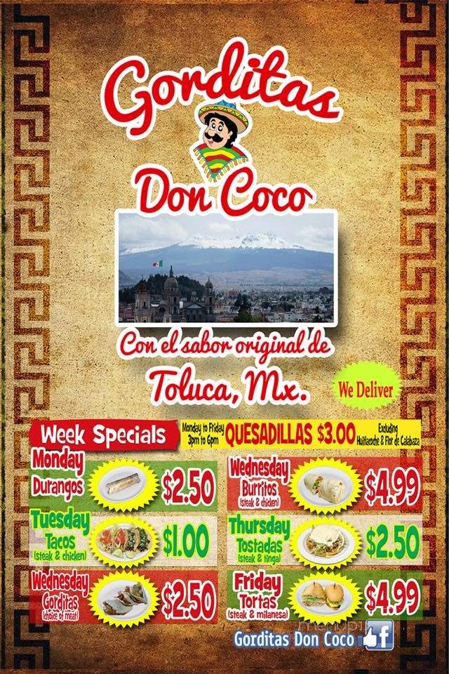 Gorditas Don Coco - Addison, IL menu_pic