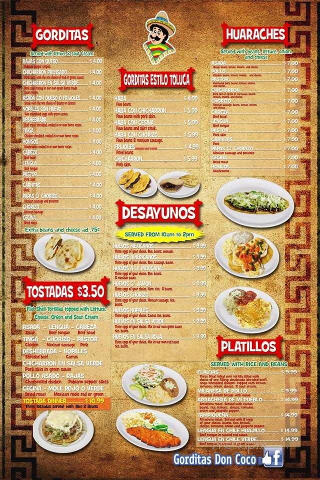 Gorditas Don Coco - Addison, IL menu_pic