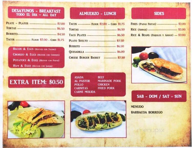La Pasadita - White Settlement, TX menu_pic