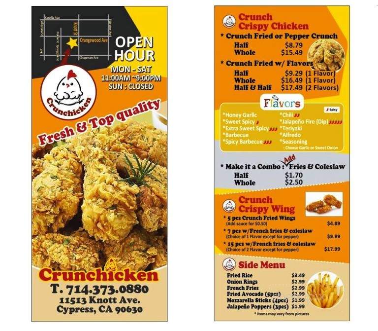 Crunchicken - Cypress, CA menu_pic