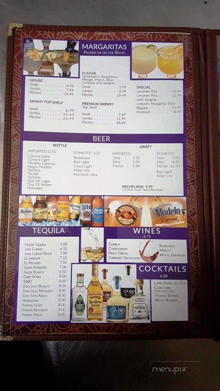 Limones - Toledo, OH menu_pic