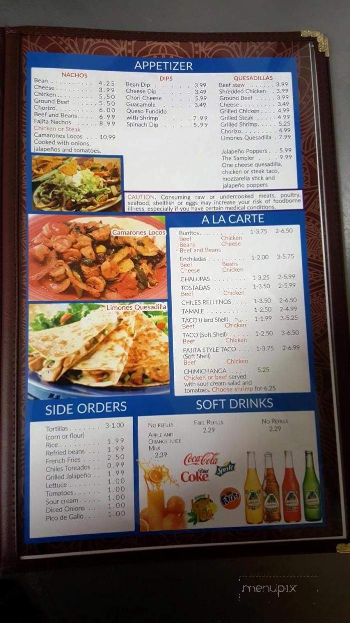 Limones - Toledo, OH menu_pic