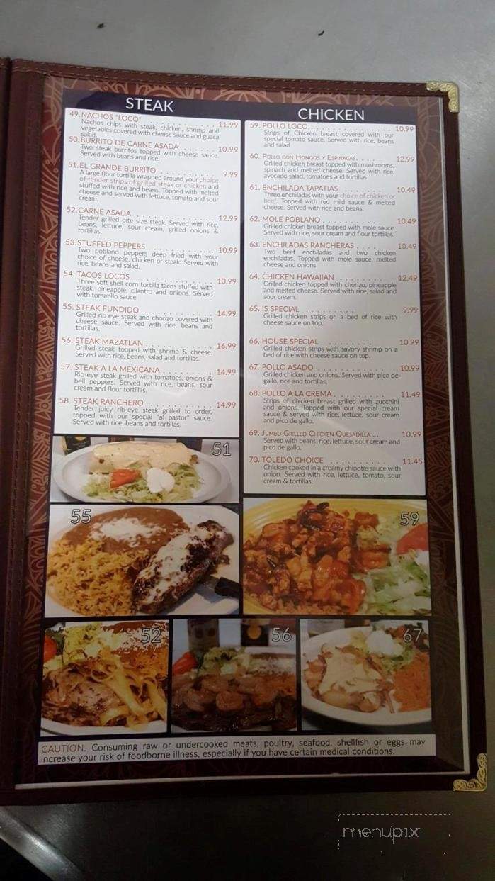 Limones - Toledo, OH menu_pic