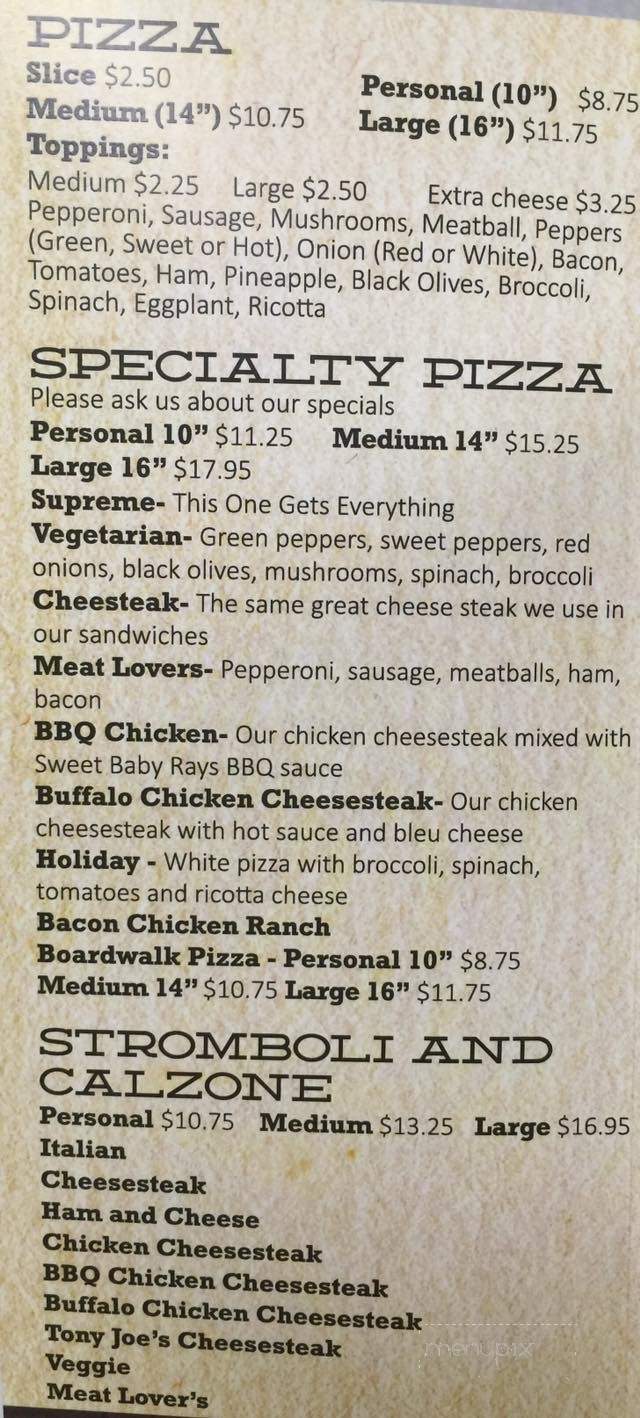 Tony Joes House of Great Eats - Pottstown, PA menu_pic