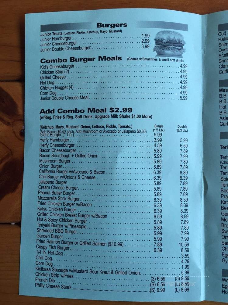 Herfy's - Tacoma, WA menu_pic