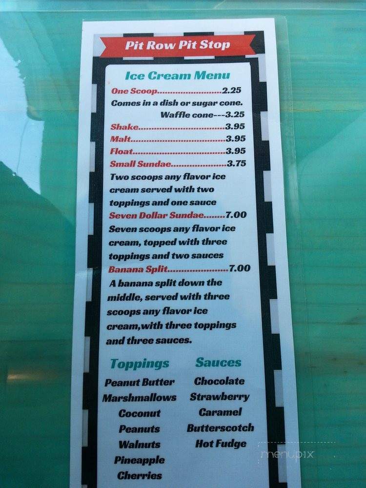 Pit Row Pit Stop - Livingston, TX menu_pic