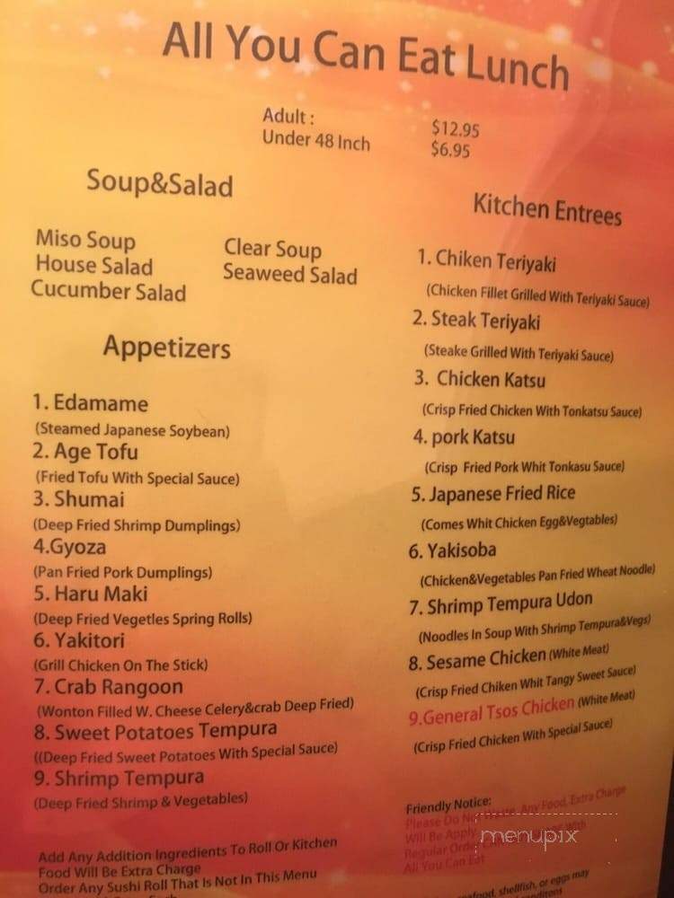 Fuji Hana Sushi - Virginia Beach, VA menu_pic
