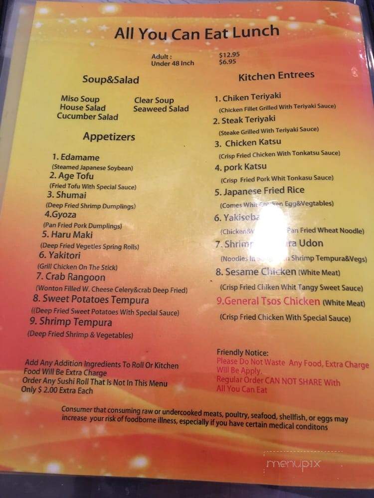 Fuji Hana Sushi - Virginia Beach, VA menu_pic