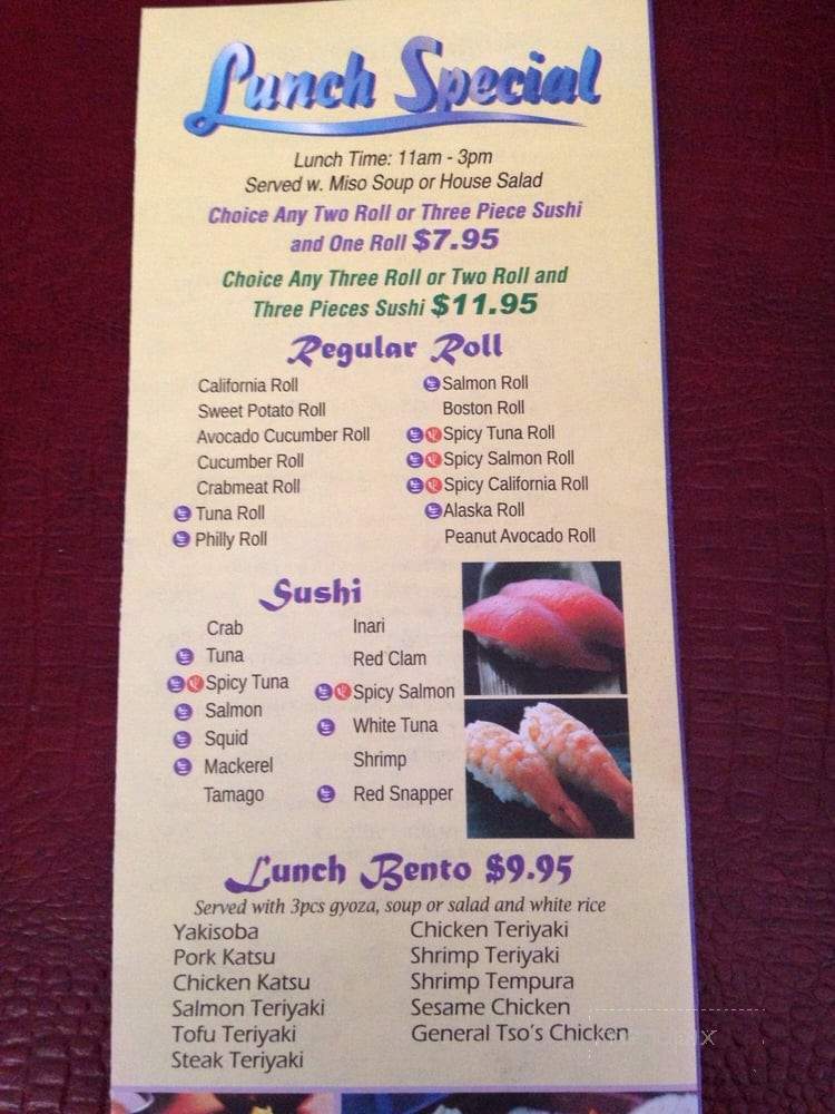 Fuji Hana Sushi - Virginia Beach, VA menu_pic
