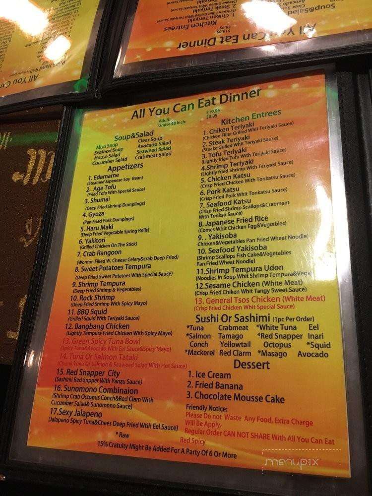 Fuji Hana Sushi - Virginia Beach, VA menu_pic