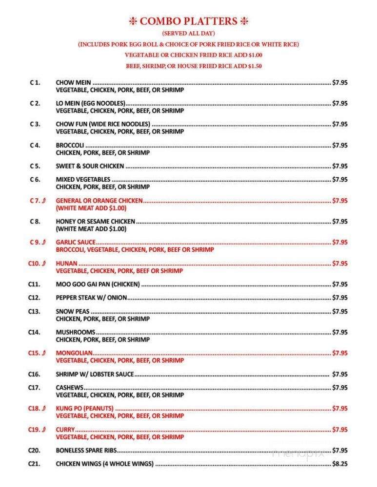 Ken Vuong Chinese & Vietnamese Restaurant - Lancaster, PA menu_pic