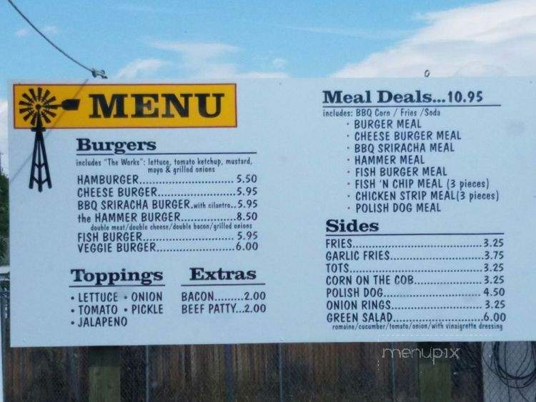 Burger Barn - Manson, WA menu_pic