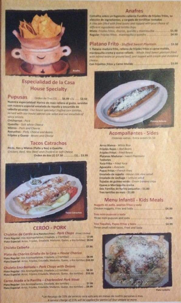 Paseo Catracho - Miami, FL menu_pic