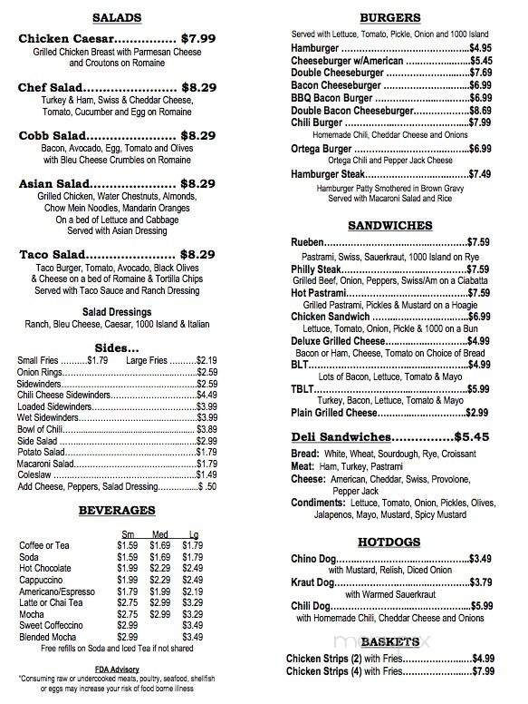 Cafe 89 - Chino Valley, AZ menu_pic