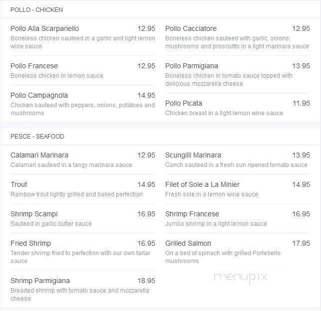 Caridad & Louie's Restaurant - New Rochelle, NY menu_pic