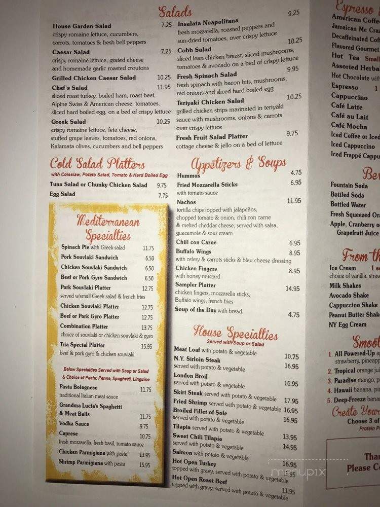 Tria Bakery Cafe - New York, NY menu_pic