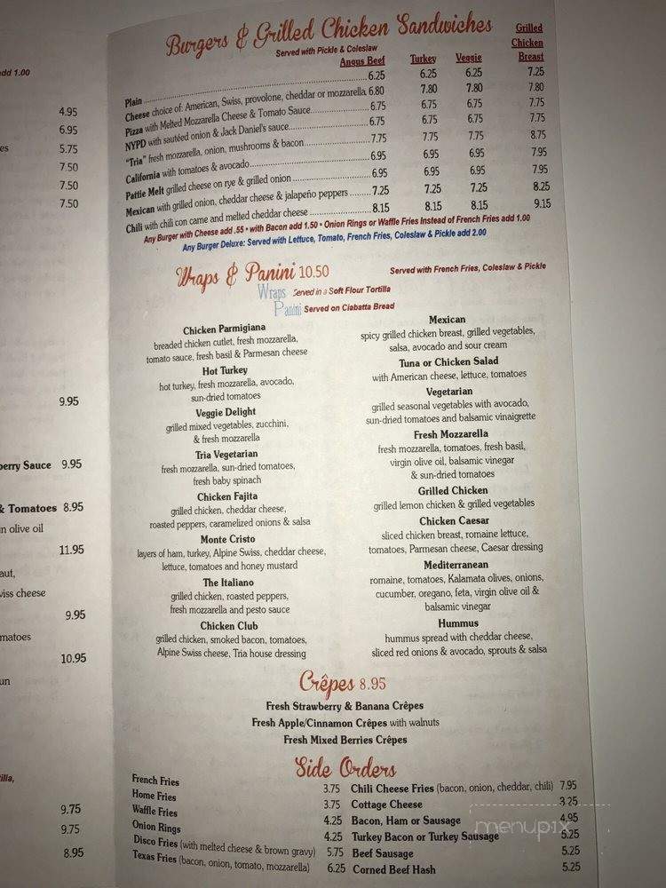 Tria Bakery Cafe - New York, NY menu_pic