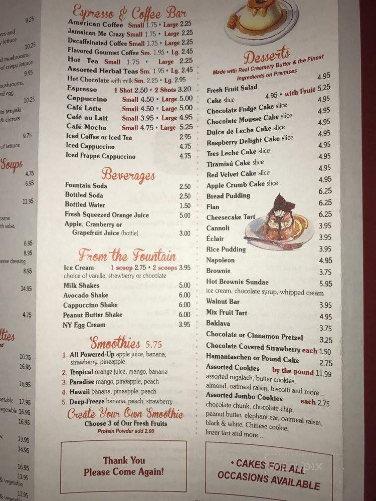 Tria Bakery Cafe - New York, NY menu_pic