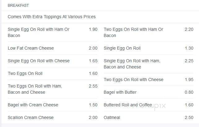 21 Berry Deli - New York, NY menu_pic