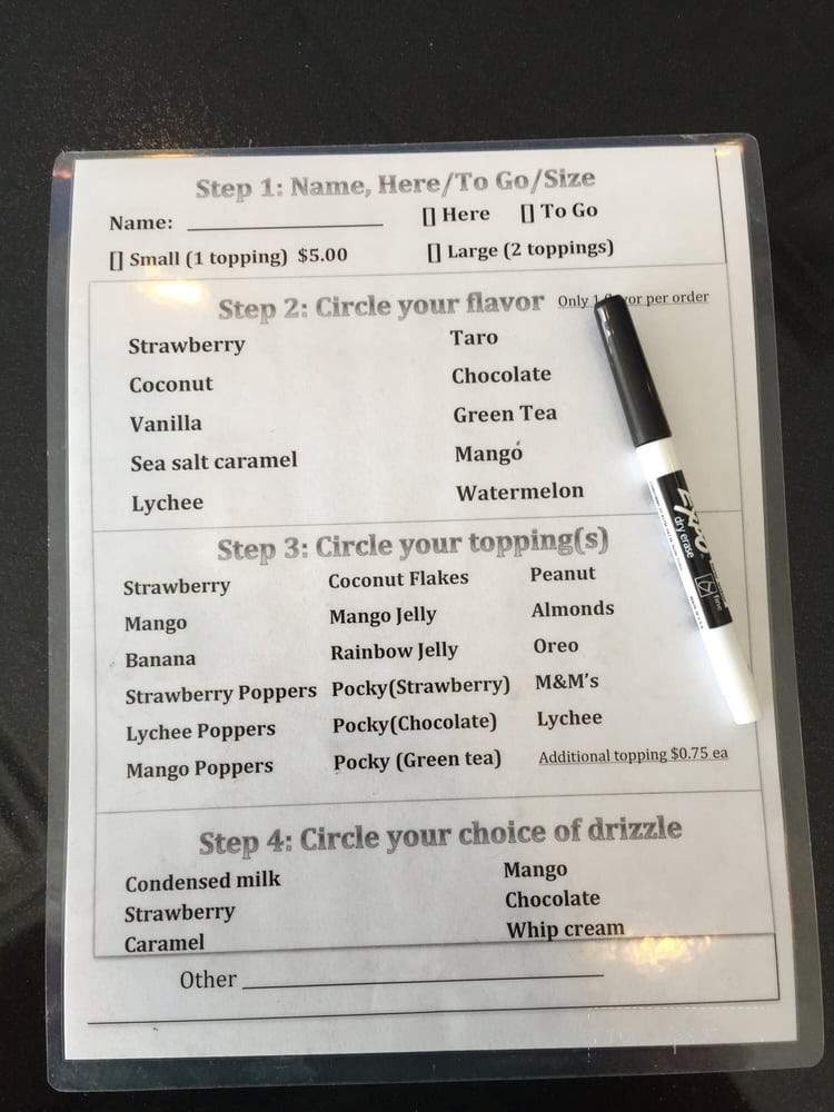 Glace Snow Ice - Lafayette, LA menu_pic