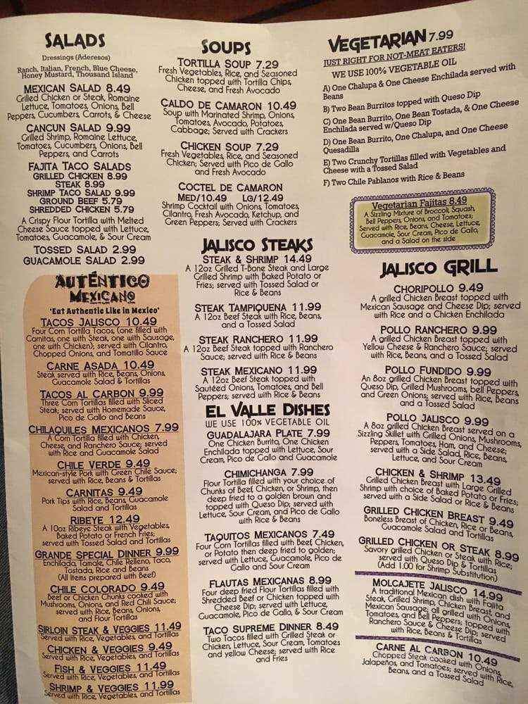 Casa Jalisco Mexican Restaurant - Hattiesburg, MS menu_pic