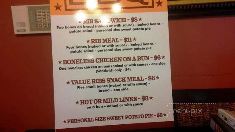 Bennie's Lil' Kicker BBQ - Portland, OR menu_pic