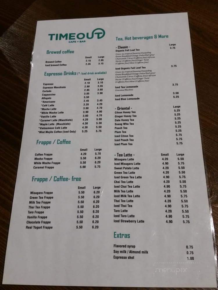 Timeout - Gardena, CA menu_pic
