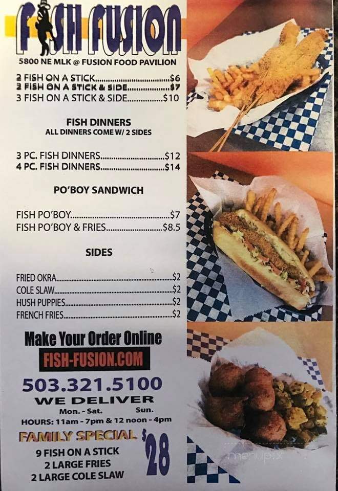 Fish Fusion - Portland, OR menu_pic