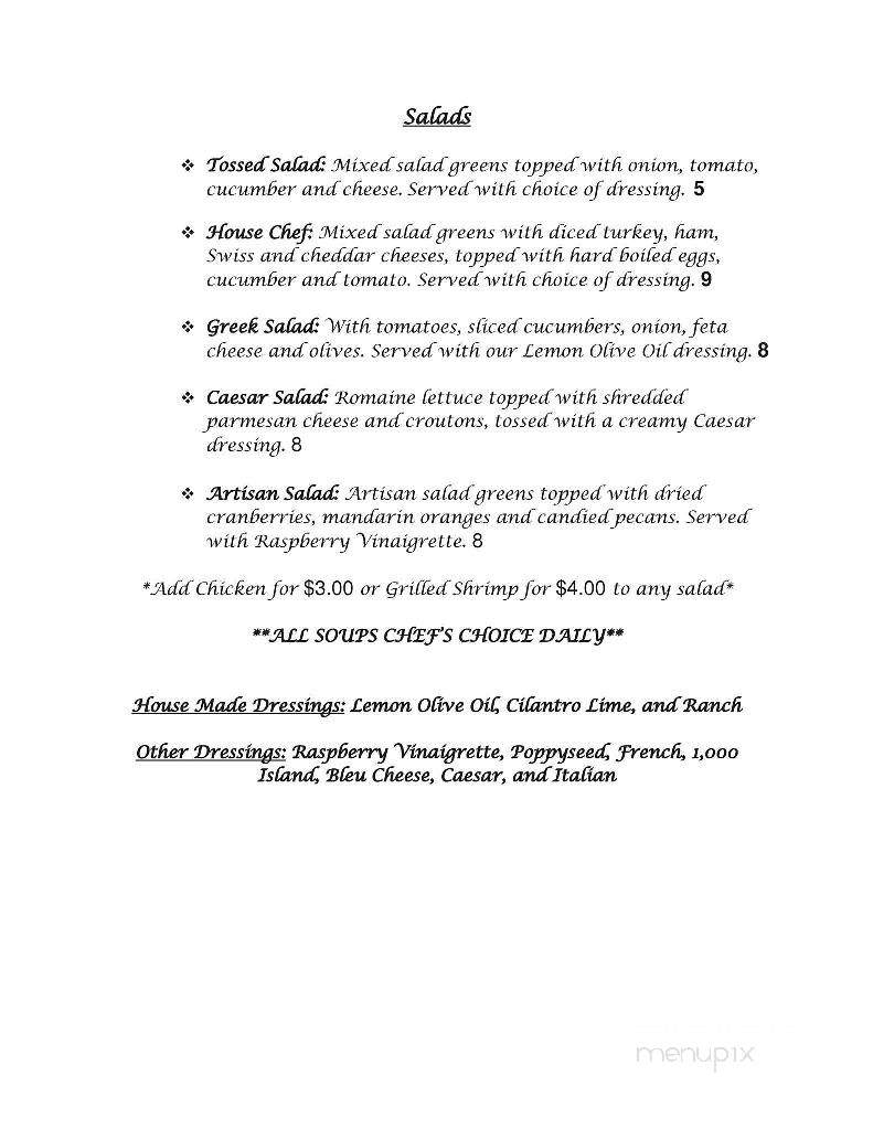 The Brew Pot Cafe - Wakeman, OH menu_pic