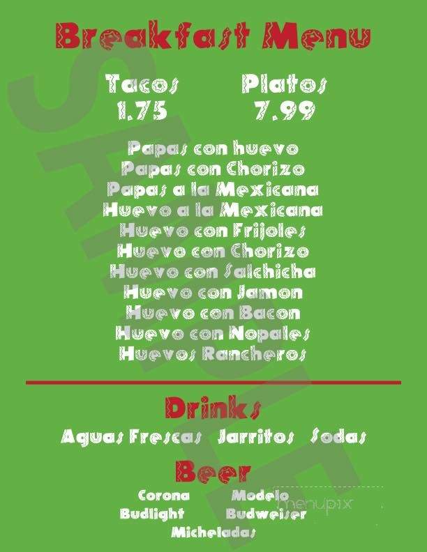 Juanita's Mexican Restaurant - Immokalee, FL menu_pic