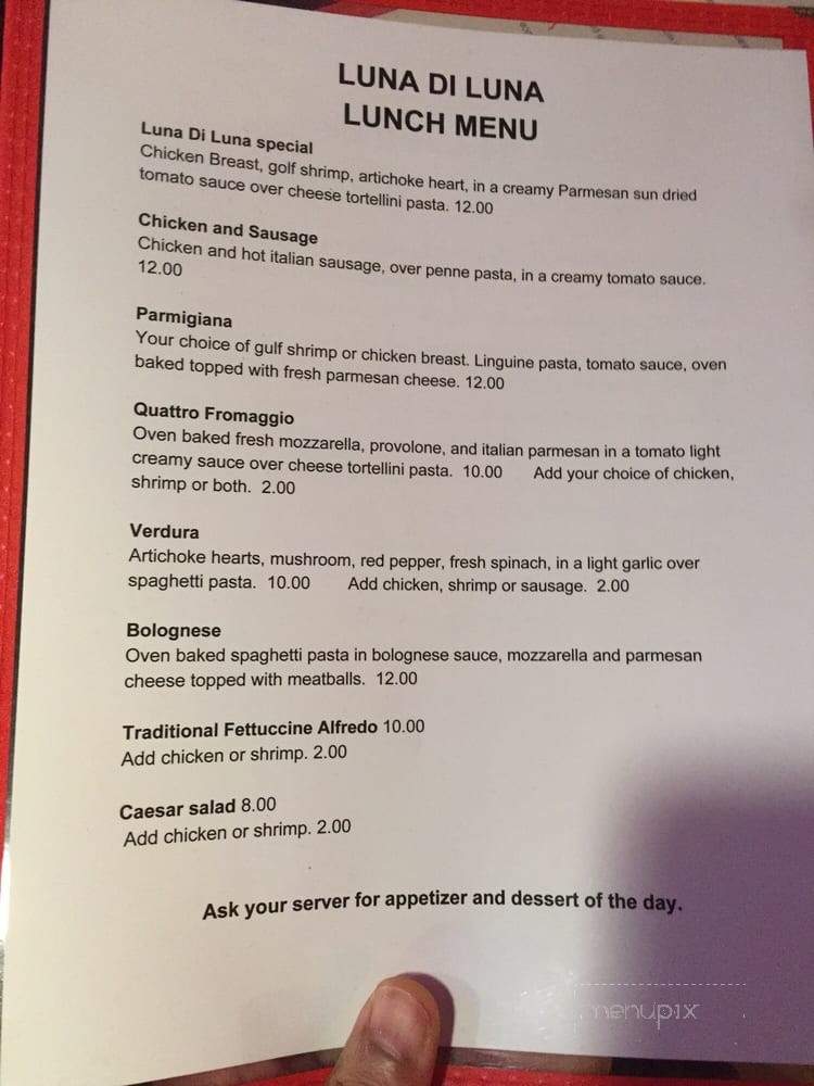 Luna Di Luna - Minneapolis, MN menu_pic