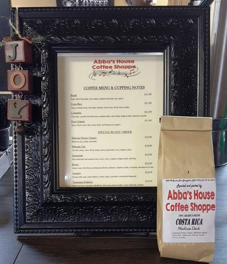 Abba's House Coffee Shoppe - Springdale, AR menu_pic