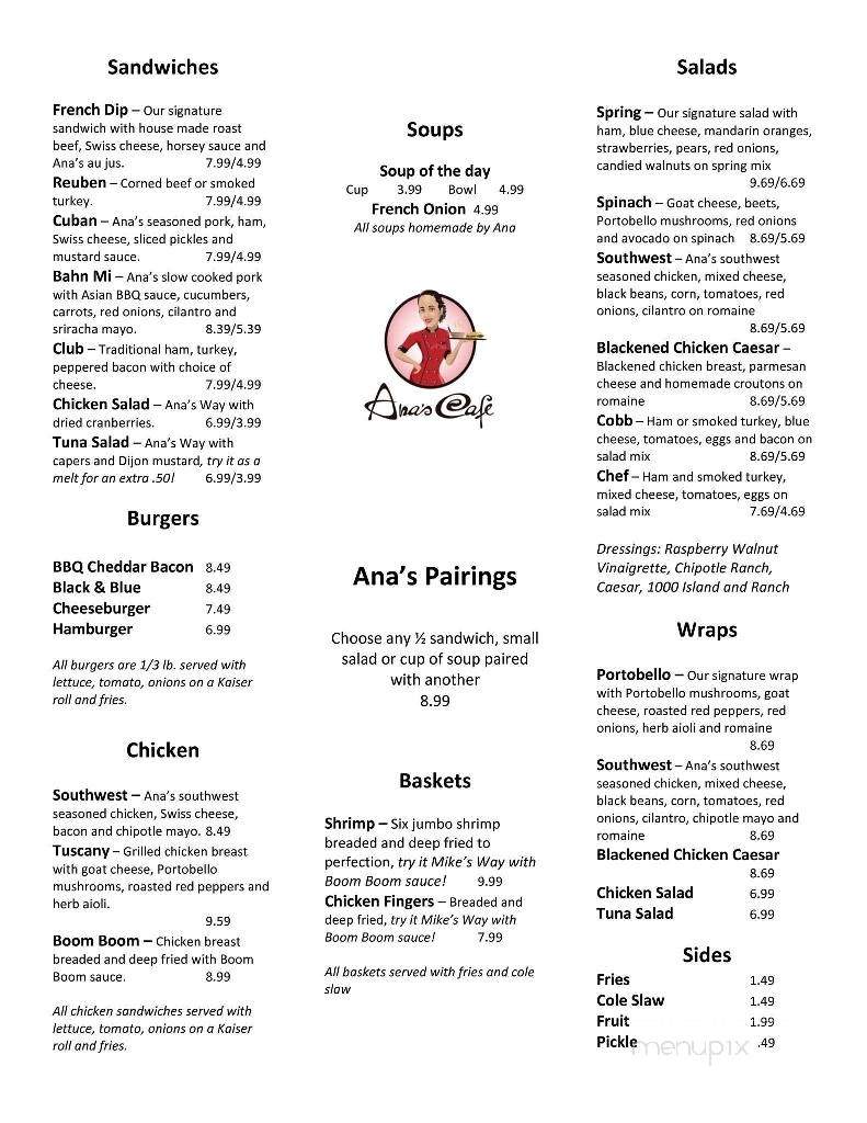 Ana's Cafe - Fort Myers, FL menu_pic