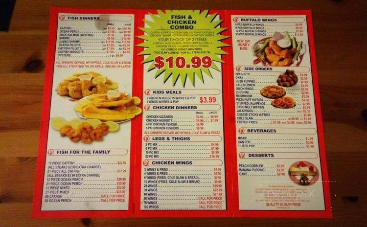 JJ Fish and Chicken - Des Moines, IA menu_pic