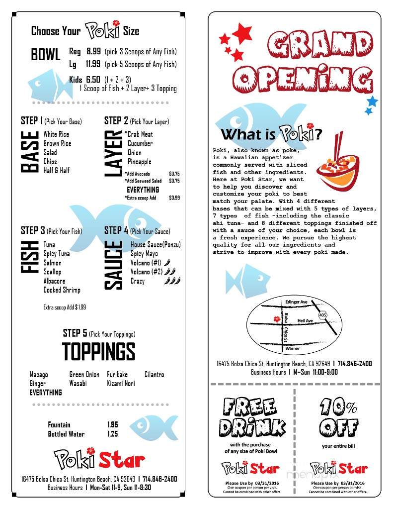 Poki Star - Huntington Beach, CA menu_pic