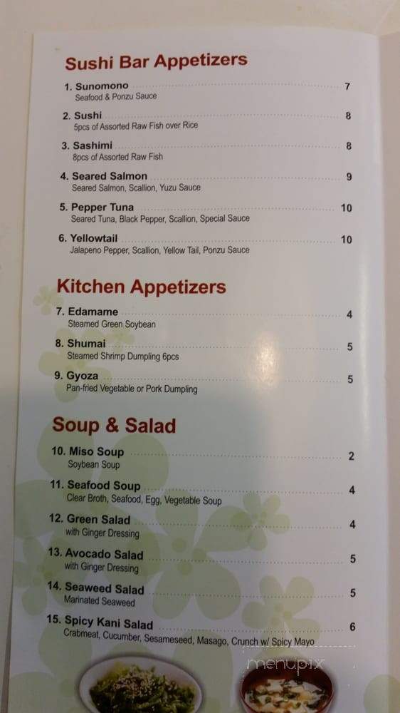 Tommy Sushi - Rivervale, NJ menu_pic