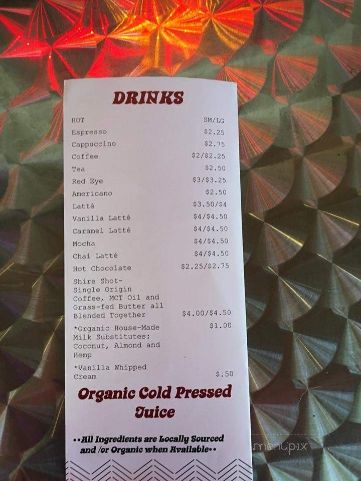 Elevenzies Cafe - Willits, CA menu_pic