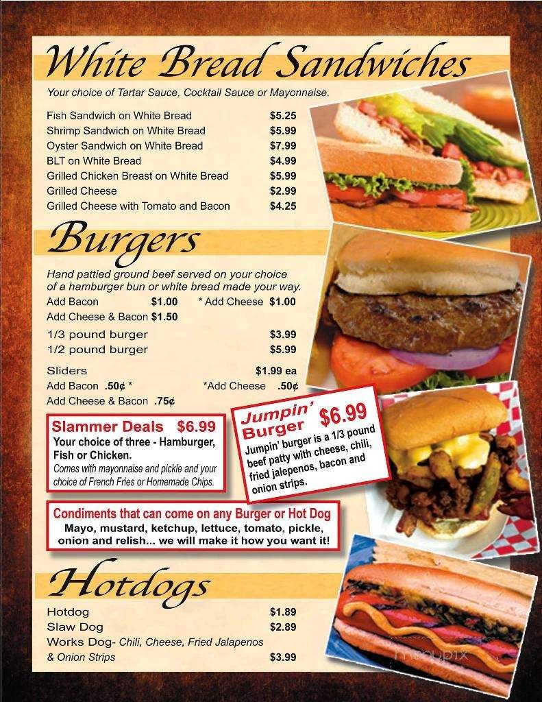 The Hook & Grill - Whitwell, TN menu_pic