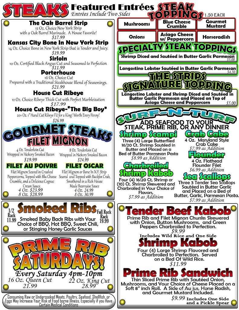 The Strip Steakhouse & Saloon - Johnstown, PA menu_pic