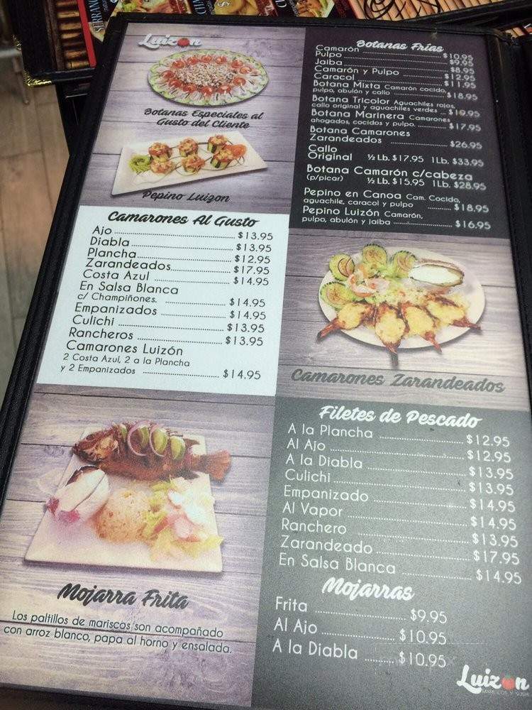 Luizon Mariscos y Sushi - Pomona, CA menu_pic