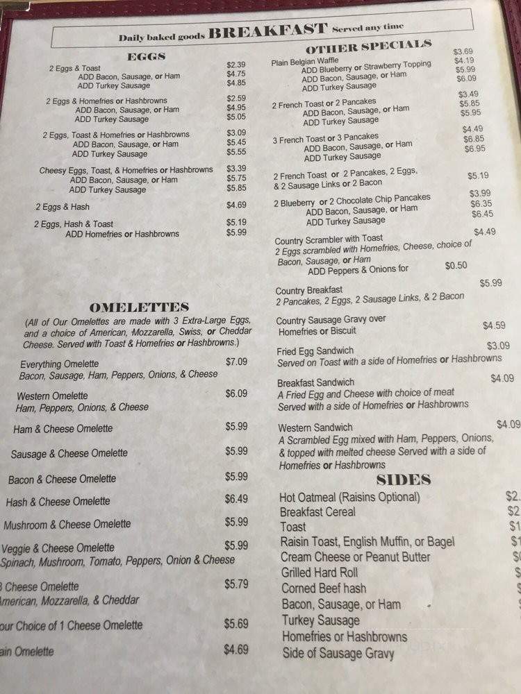 The Family Diner - Corfu, NY menu_pic